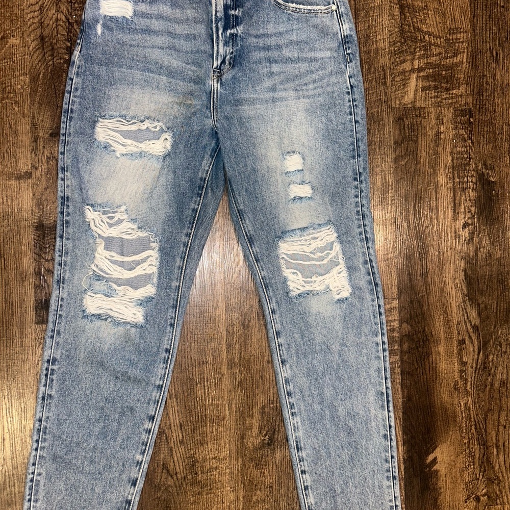 Trendy Distressed Blue Women's Skinny Jeans